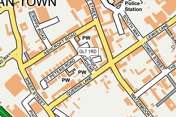 GL7 1RD map - OS OpenMap – Local (Ordnance Survey)