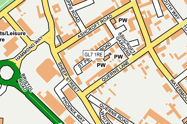 GL7 1RE map - OS OpenMap – Local (Ordnance Survey)