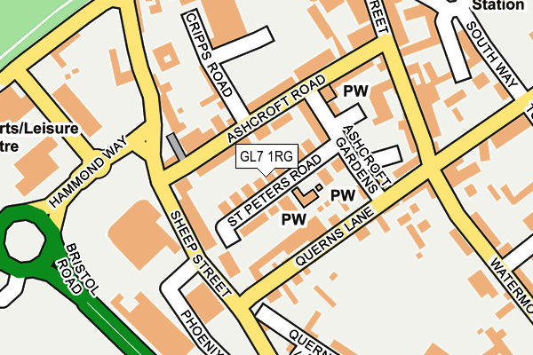 GL7 1RG map - OS OpenMap – Local (Ordnance Survey)