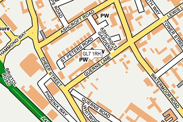 GL7 1RH map - OS OpenMap – Local (Ordnance Survey)
