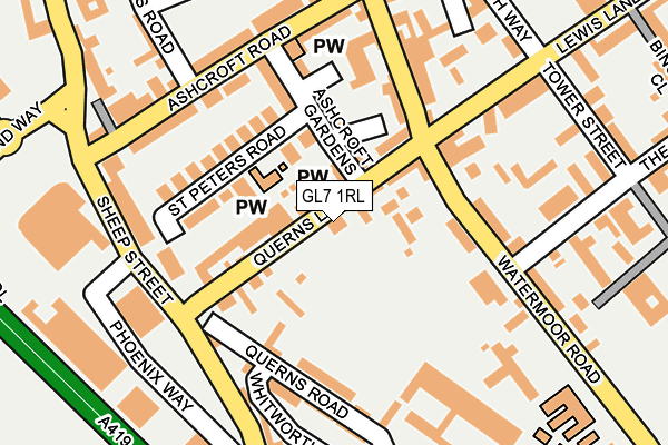 GL7 1RL map - OS OpenMap – Local (Ordnance Survey)