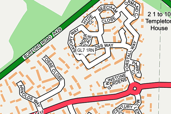 GL7 1RN map - OS OpenMap – Local (Ordnance Survey)