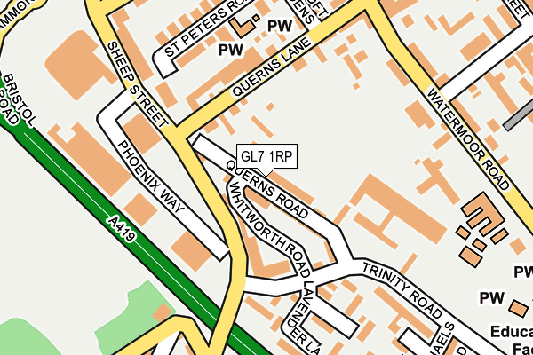 GL7 1RP map - OS OpenMap – Local (Ordnance Survey)