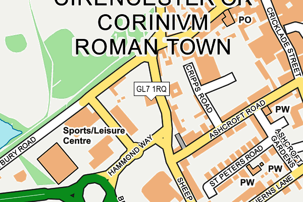 GL7 1RQ map - OS OpenMap – Local (Ordnance Survey)