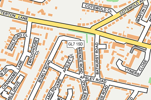 GL7 1SD map - OS OpenMap – Local (Ordnance Survey)