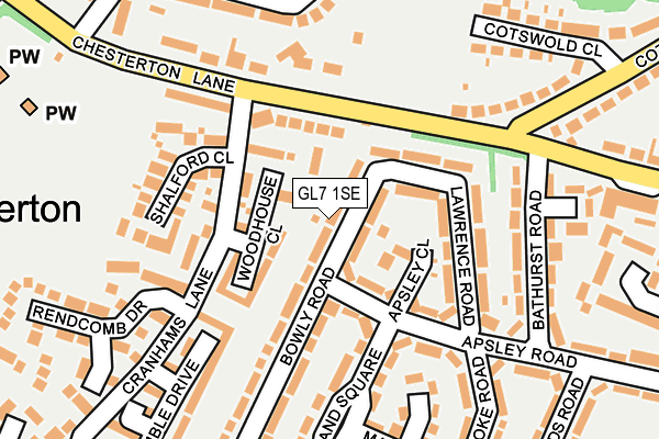 GL7 1SE map - OS OpenMap – Local (Ordnance Survey)