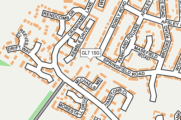 GL7 1SG map - OS OpenMap – Local (Ordnance Survey)