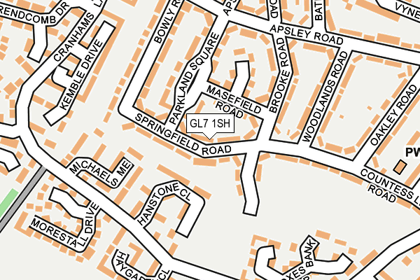 GL7 1SH map - OS OpenMap – Local (Ordnance Survey)