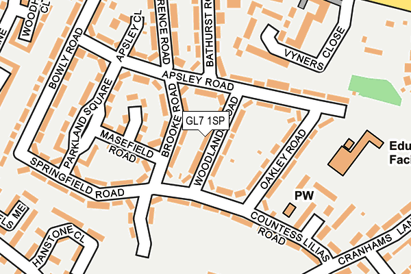 GL7 1SP map - OS OpenMap – Local (Ordnance Survey)