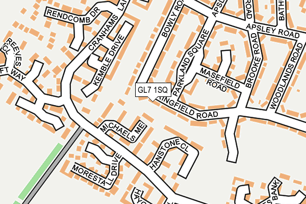 GL7 1SQ map - OS OpenMap – Local (Ordnance Survey)