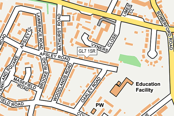 GL7 1SR map - OS OpenMap – Local (Ordnance Survey)