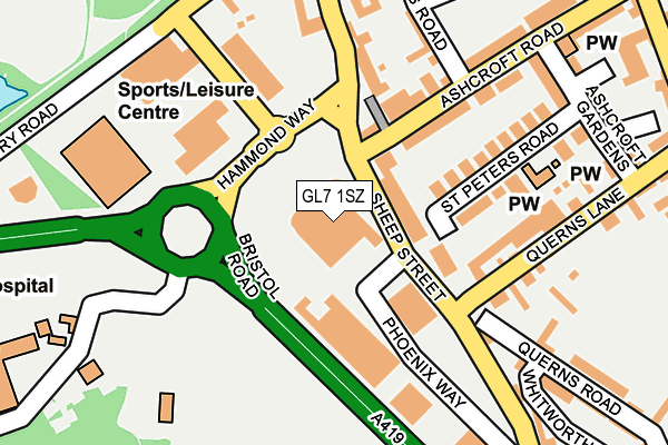 GL7 1SZ map - OS OpenMap – Local (Ordnance Survey)