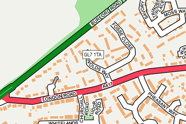 GL7 1TA map - OS OpenMap – Local (Ordnance Survey)