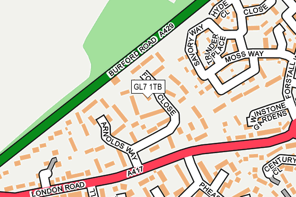 GL7 1TB map - OS OpenMap – Local (Ordnance Survey)