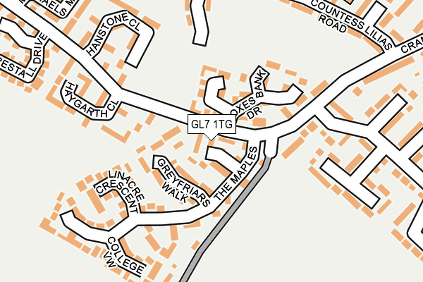 GL7 1TG map - OS OpenMap – Local (Ordnance Survey)