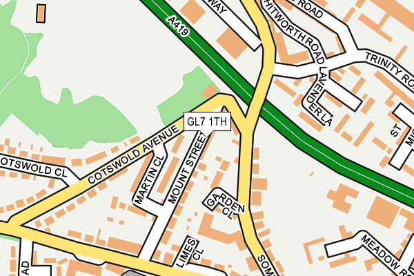 GL7 1TH map - OS OpenMap – Local (Ordnance Survey)