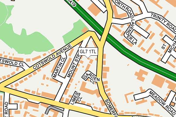 GL7 1TL map - OS OpenMap – Local (Ordnance Survey)