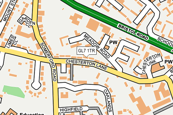 GL7 1TR map - OS OpenMap – Local (Ordnance Survey)