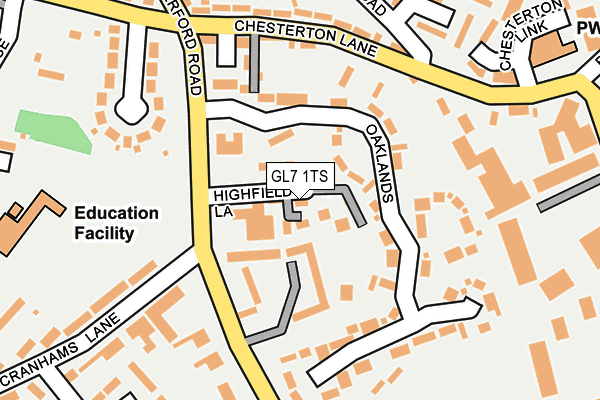 GL7 1TS map - OS OpenMap – Local (Ordnance Survey)