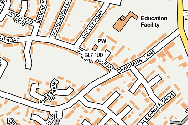 GL7 1UD map - OS OpenMap – Local (Ordnance Survey)