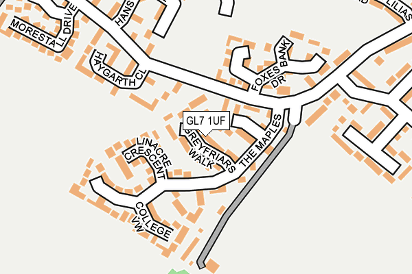 GL7 1UF map - OS OpenMap – Local (Ordnance Survey)