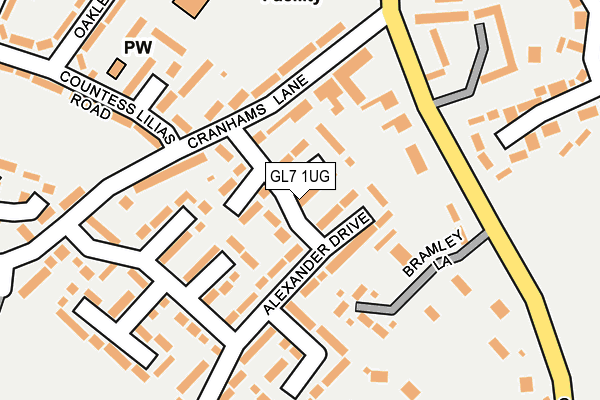 GL7 1UG map - OS OpenMap – Local (Ordnance Survey)