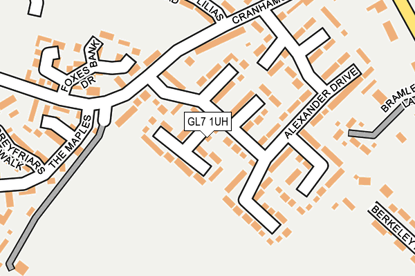 GL7 1UH map - OS OpenMap – Local (Ordnance Survey)