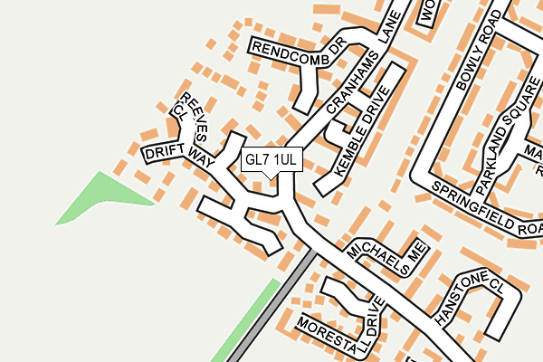 GL7 1UL map - OS OpenMap – Local (Ordnance Survey)