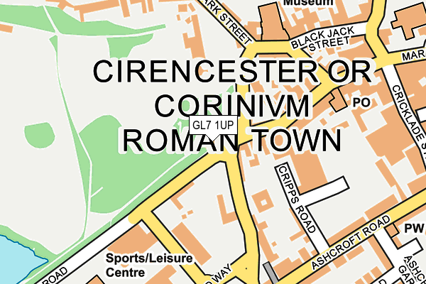 GL7 1UP map - OS OpenMap – Local (Ordnance Survey)