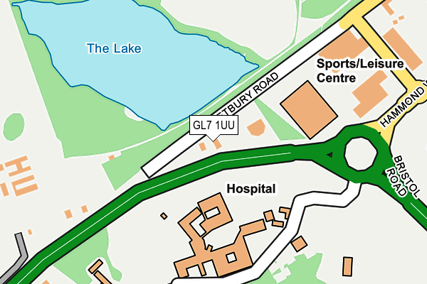 GL7 1UU map - OS OpenMap – Local (Ordnance Survey)