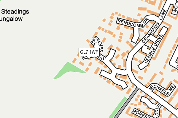 GL7 1WF map - OS OpenMap – Local (Ordnance Survey)