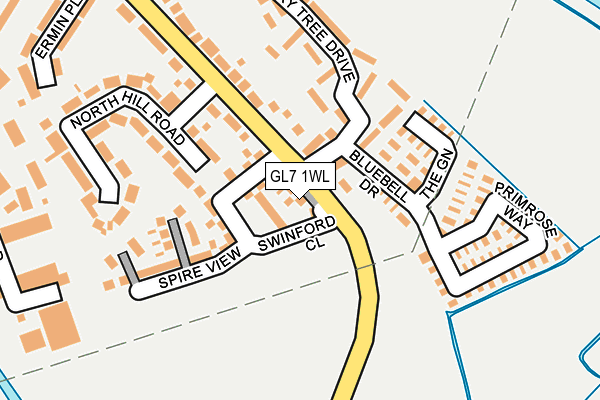 GL7 1WL map - OS OpenMap – Local (Ordnance Survey)