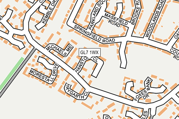 GL7 1WX map - OS OpenMap – Local (Ordnance Survey)