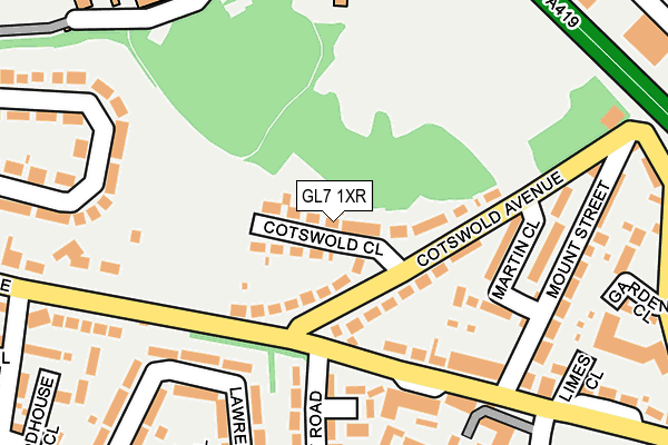 GL7 1XR map - OS OpenMap – Local (Ordnance Survey)