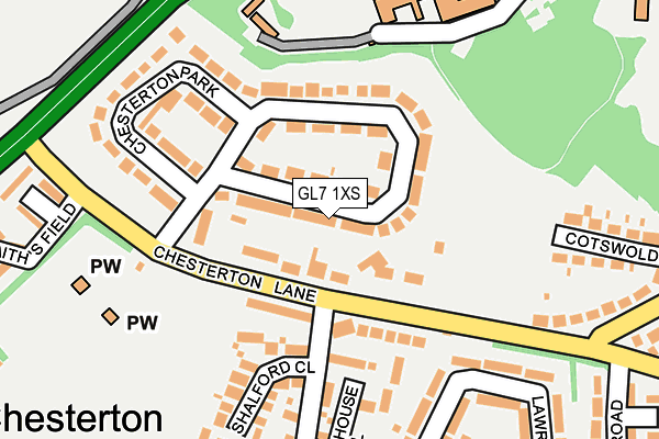 GL7 1XS map - OS OpenMap – Local (Ordnance Survey)