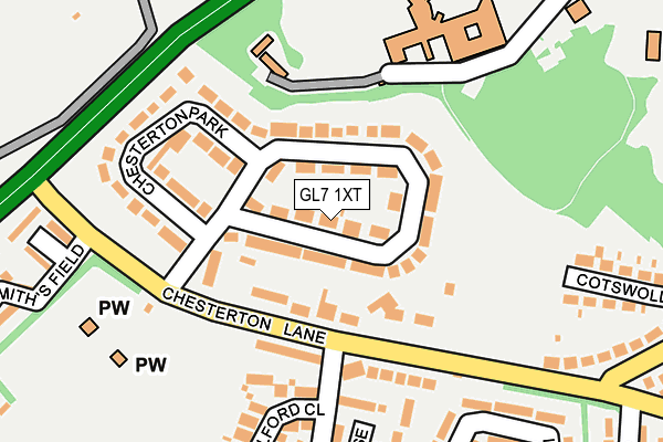 GL7 1XT map - OS OpenMap – Local (Ordnance Survey)