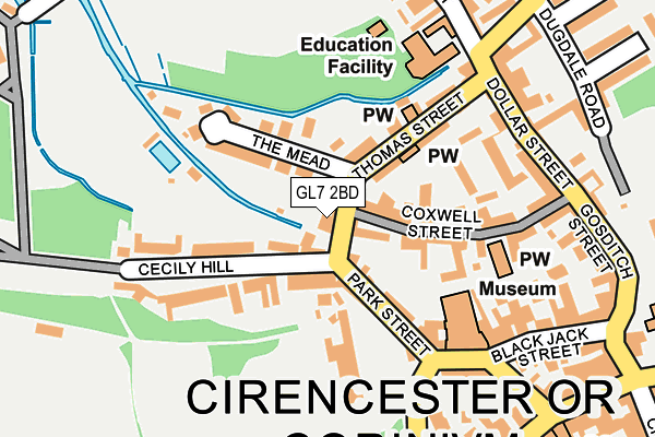 GL7 2BD map - OS OpenMap – Local (Ordnance Survey)