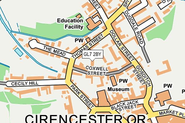 GL7 2BY map - OS OpenMap – Local (Ordnance Survey)