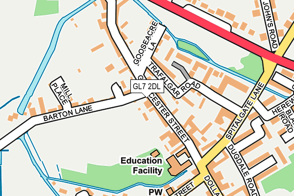 GL7 2DL map - OS OpenMap – Local (Ordnance Survey)