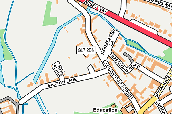 GL7 2DN map - OS OpenMap – Local (Ordnance Survey)