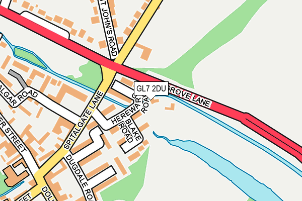 GL7 2DU map - OS OpenMap – Local (Ordnance Survey)