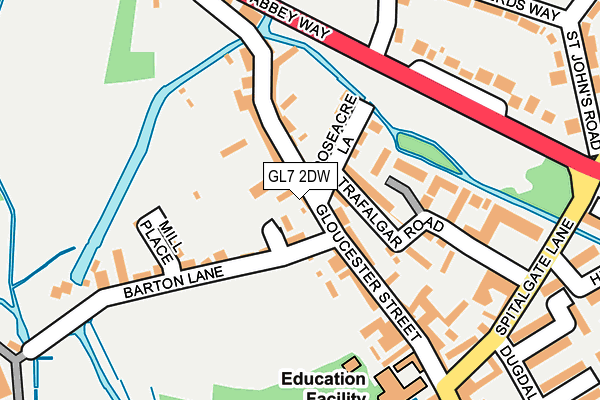 GL7 2DW map - OS OpenMap – Local (Ordnance Survey)