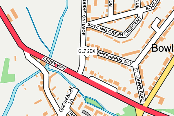 GL7 2DX map - OS OpenMap – Local (Ordnance Survey)