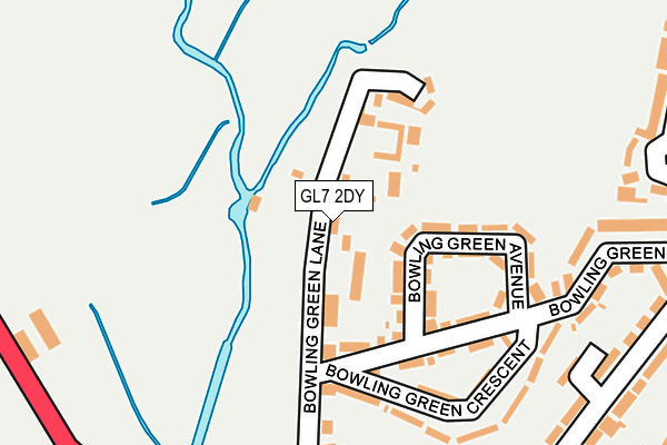 GL7 2DY map - OS OpenMap – Local (Ordnance Survey)