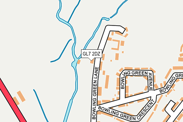 GL7 2DZ map - OS OpenMap – Local (Ordnance Survey)