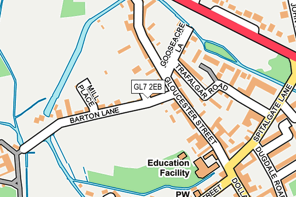 GL7 2EB map - OS OpenMap – Local (Ordnance Survey)