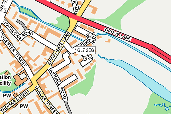 GL7 2EG map - OS OpenMap – Local (Ordnance Survey)