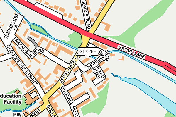 GL7 2EH map - OS OpenMap – Local (Ordnance Survey)