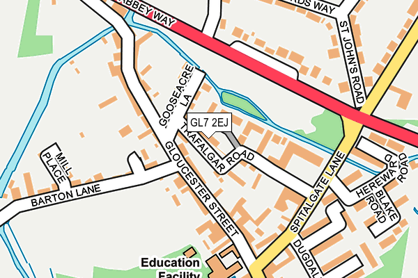 GL7 2EJ map - OS OpenMap – Local (Ordnance Survey)