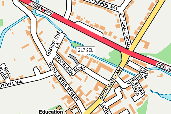 GL7 2EL map - OS OpenMap – Local (Ordnance Survey)